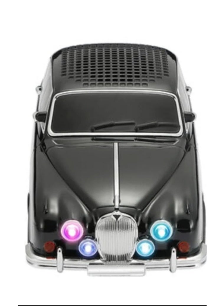 Vintage Wireless Bluetooth Speaker - Classic Retro Car-Shaped Portable Audio - HD Sound with Deep Bass & LED Lights - Hands-Free Calling, FM Radio, USB, TF Card & AUX Support - 1200mAh Rechargeable Battery - Image 3